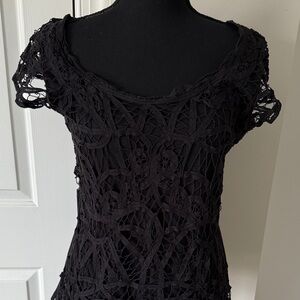 Elegant Black Lace Women’s Top